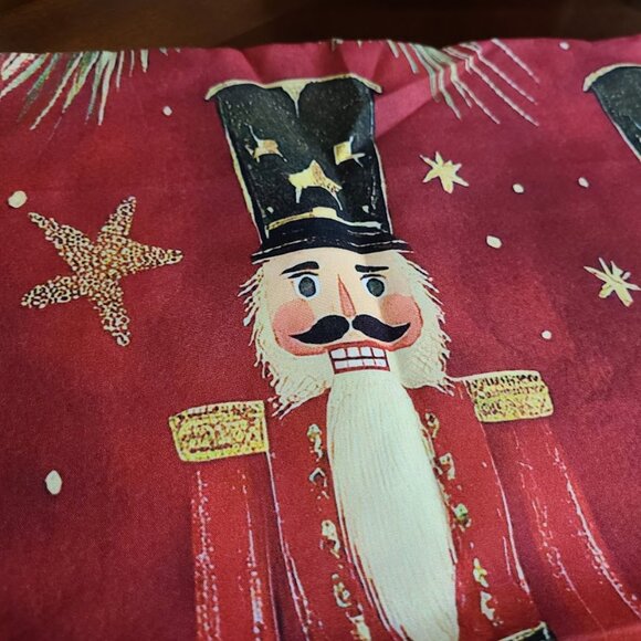 Nutcracker Pillow Cover Christmas Decor Red Holiday Xmas Decorative Accent Case - Picture 5 of 14